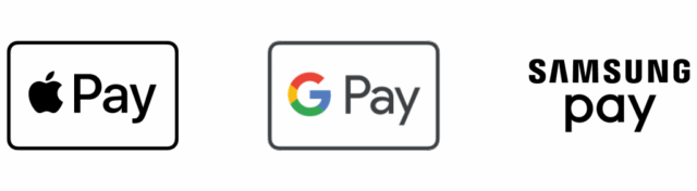 apple pay, google pay, samsung pay icons